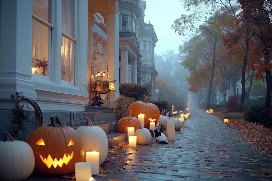 Foggy Halloween Street