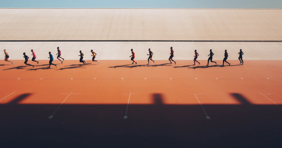 Runners at Veterans Park